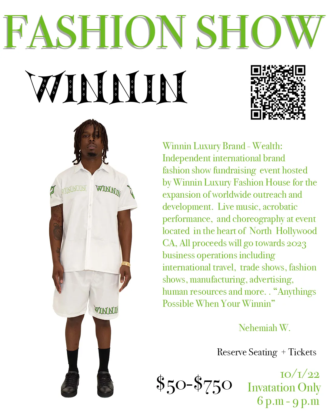 Archival WINNIN fashion show artwork